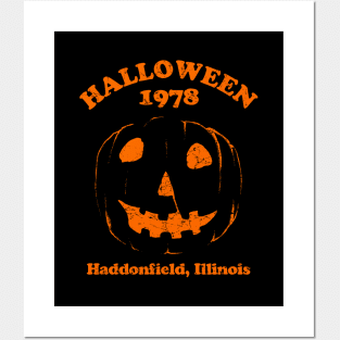 Halloween 1978 Holiday Spooky Myers Pumpkin Haddonfield Posters and Art